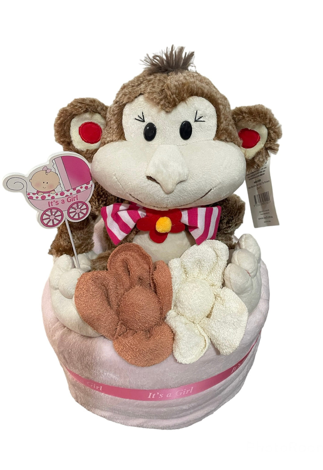 Max the monkey nappy cake