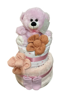 Cuddles Girl Nappy Cake